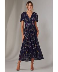 Jolie Moi - Mesh Short Sleeve Midaxi Dress - Lyst