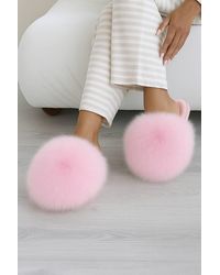 AJVANI - Slip On Mule Fluffy Indoor Slippers - Lyst
