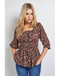 Dorothy Perkins - Square Neck Blouson Sleeve Top - Lyst
