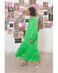 Warehouse - Tony Chiffon High Neck Tier Smock Midi Dress - Lyst