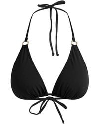 WOVCOR - Triangle Bikini Top W/ Halterneck Tie & Ring Detail - Lyst
