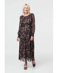 Izabel London - Floral Semi Sheer Layer Maxi Dress - Lyst