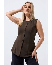 Yours - Seam Detail Waistcoat - Lyst