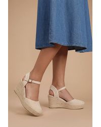 Dorothy Perkins - Emmy Textile Closed Toe Espadrille Wedge Sandals - Lyst
