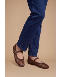 Dorothy Perkins - Faith: Shelly Faux Leather Netted Rhinestone Ballet Flats - Lyst