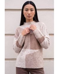 Roman - Colour Block Knit Jumper - Lyst