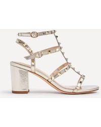 Linzi - Tessa Studded Block Heel Sandals - Lyst