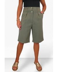 Paulo Due - Tailored Wide Leg Knee Shorts - Lyst
