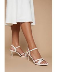 Dorothy Perkins - Peppa Faux Leather Strappy 2 Part Heeled Sandals - Lyst