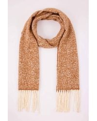 WOVCOR - Contrast Tassel Marled Boucle Oversized Winter Scarf - Lyst