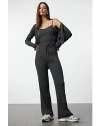 WOVCOR - 3-Piece Knit Cardigan, Top & Pants Set - Lyst