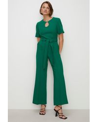 Oasis - Premium Tailored Stretch Belted Jumpsuit - Lyst