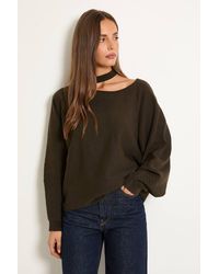 Wallis - Batwing Cut Out Fine Knitted Jumper - Lyst