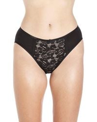 CAMILLE - Three Pack Lace Front Hi-Leg Briefs - Lyst