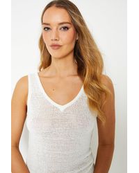 Oasis - V Neck Knitted Tank - Lyst