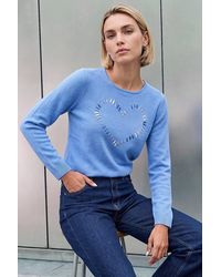 Roman - Stitch Heart Knit Jumper - Lyst