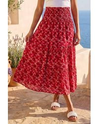 Roman - Abstract Print Shirred Multiway Skirt - Lyst
