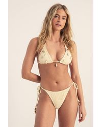 Nasty Gal - Crochet Shell Trim Triangle Bikini Set - Lyst