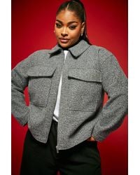 Yours - Cropped Boucle Jacket - Lyst