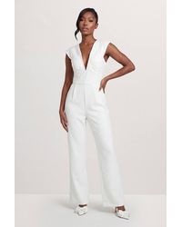 MissPap - Tailored Pleated Structured Jumpsuit - Lyst