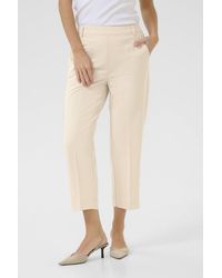 Kaffe - Sakura Cropped Casual Trousers - Lyst
