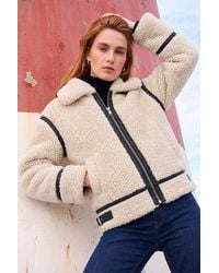 Roman - Borg Aviator Coat - Lyst