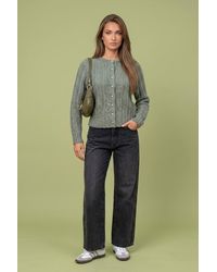 Urban Bliss - Wool Blend Cabled Cardigan - Lyst