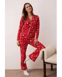 WOVCOR - 2-Piece Christmas Print Cotton Pyjama Set - Lyst