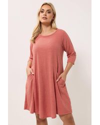 Yours - Drape Pocket Dress - Lyst