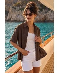D.u.s.k - Textured Buttoned Blouse - Lyst