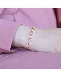 The Colourful Aura - Zircon Round Chain Link Sliding Adjustable Bracelet - Lyst