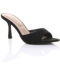 AJVANI - High Heel Pointed Peep Toe Sandals Mules - Lyst
