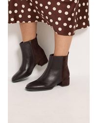 Yours - Square Block Heel Ankle Boots - Lyst