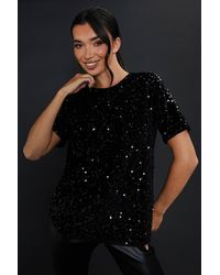 Dorothy Perkins - Sequin T-Shirt - Lyst