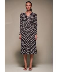 Jolie Moi - Puff Long Sleeve Jersey Midi Dress - Lyst