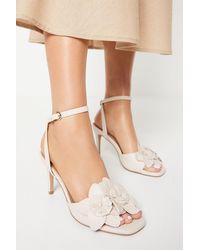 Oasis - Giselle Corsage Detail Stiletto Heeled Sandals - Lyst