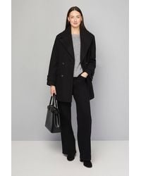 Wallis - Mid Length Double Breasted Coat - Lyst