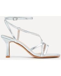 Linzi - Ella Faux Leather Strappy Square Toe Heeled Sandal - Lyst
