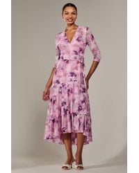 Jolie Moi - Mesh Wrap Midaxi Dress - Lyst
