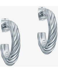 Ted Baker - Melanie Tone Plated Twist Hoop Earrings Tbj4186-01-03 - Lyst