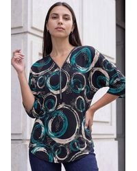 Roman - Abstract Zip Top - Lyst