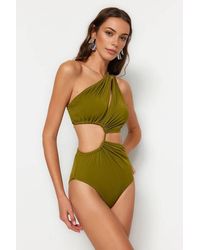 WOVCOR - One Shoulder Cut Out Detail Swimsuit - Lyst