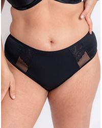 ADELIA - Kin Full Brief Lace Detail Mesh Knickers - Lyst