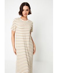 Oasis - Stripe Trapeze Midi T- Shirt Dress - Lyst