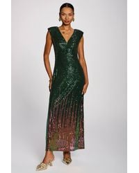 Jolie Moi - Multi-Tone Patterned Sequin Maxi Dress - Lyst