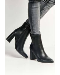 Miss Diva - Billie Pointed Toe Block Heel Ankle Boots - Lyst