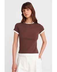 Dilvin - Slim Fit Cotton Crew Neck T-Shirt - Lyst