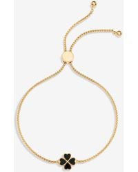 Jon Richard - Plated & Jet Enamel Heart Clover Toggle Bracelet - Lyst