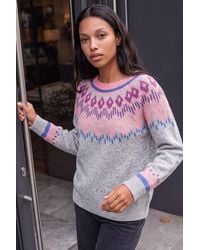 Roman - Petite Fairisle Raglan Knit Jumper - Lyst
