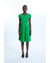 James Lakeland - Cap Sleeve Button Midi Dress - Lyst